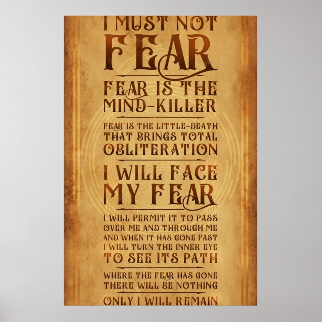 Litany against Fear v2 Poster (Framsidan)