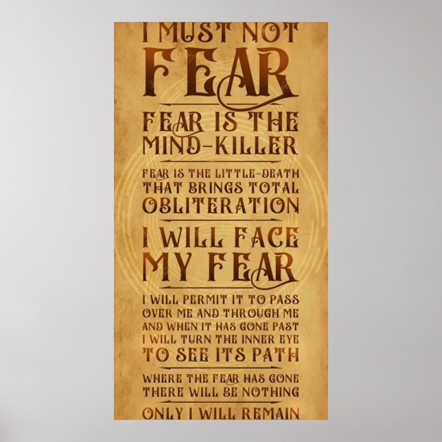 Litany against Fear v2 Poster (Framsidan)