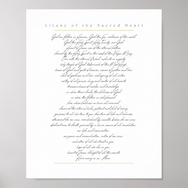Litany of the Helig Heart Poster (Framsidan)