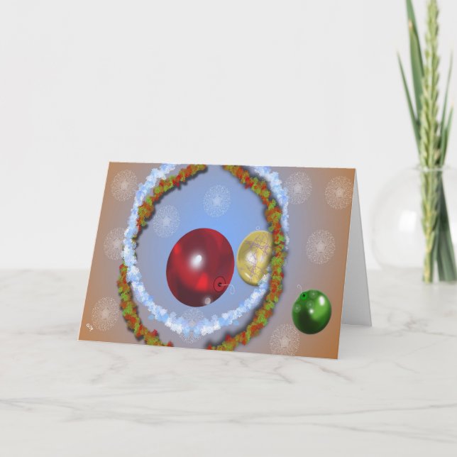 Litar och prydnadsföremål helgkort (Framsida)