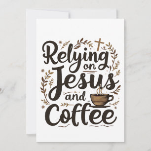 Litar på Jesus och kaffe Kaffeälskare Inbjudningar