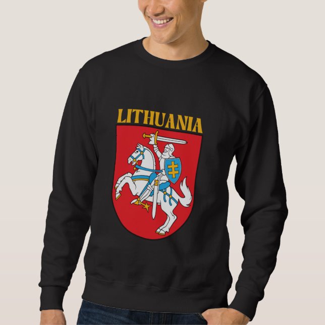 Litauen Emblem, Litauen, Litauen Lång Ärmad Tröja (Framsida)