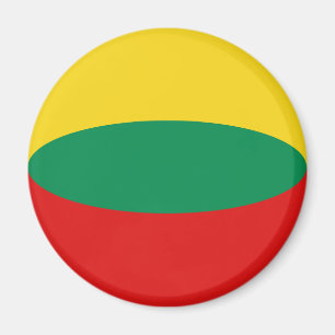 Litauen Fisheye Flagga Magnet