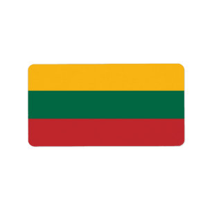 Litauen flagga adressetikett