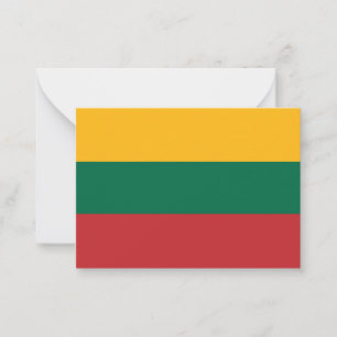 Litauen flagga anteckningskort