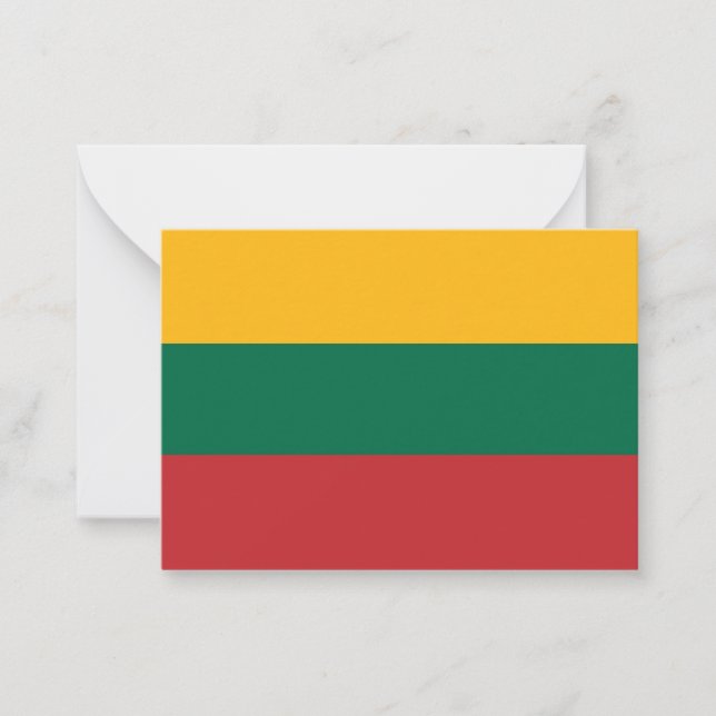 Litauen flagga anteckningskort (Framsida)