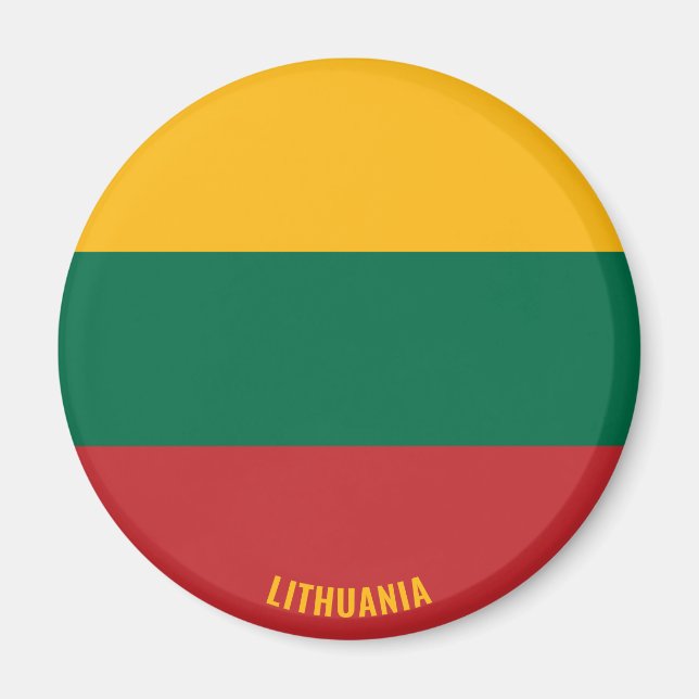Litauen Flagga Charming Patriotic Magnet (Framsidan)