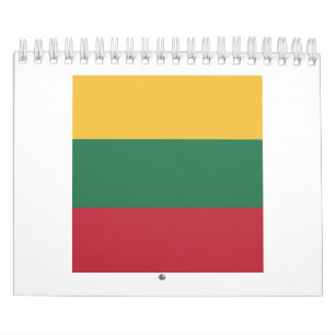 Litauen Flagga Emblem Kalender