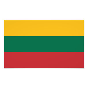 Litauen Flagga Fototryck