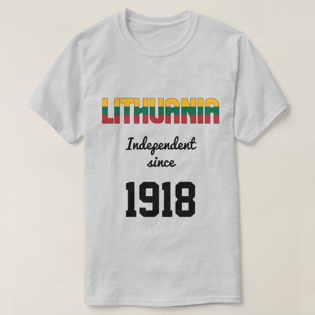 Litauen Flagga Independence Firande T Shirt (Design framsida)