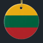 Litauen flagga julgransprydnad keramik<br><div class="desc">En idealisk gåva till alla dem som är patriotiska i land!</div>