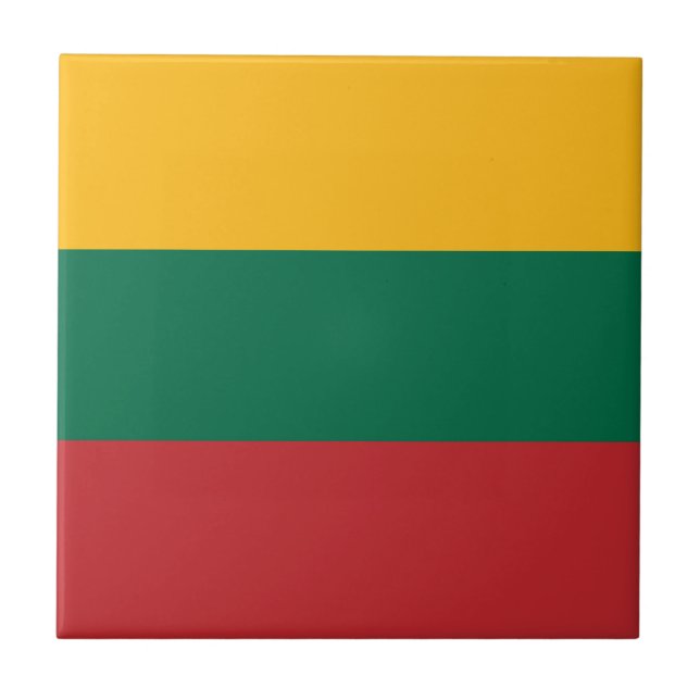 Litauen flagga kakelplatta (Framsidan)