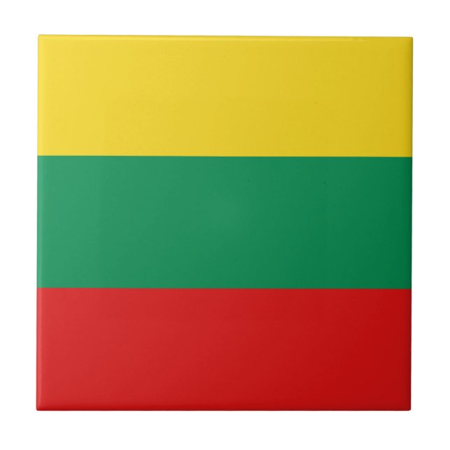 Litauen Flagga Keramisk Kakel (Framsidan)