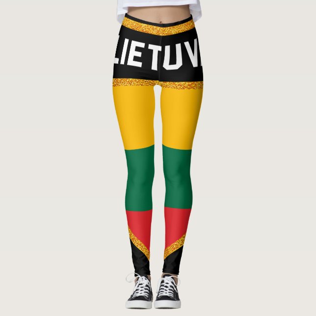 Litauen Flagga Leggings (Framsida)