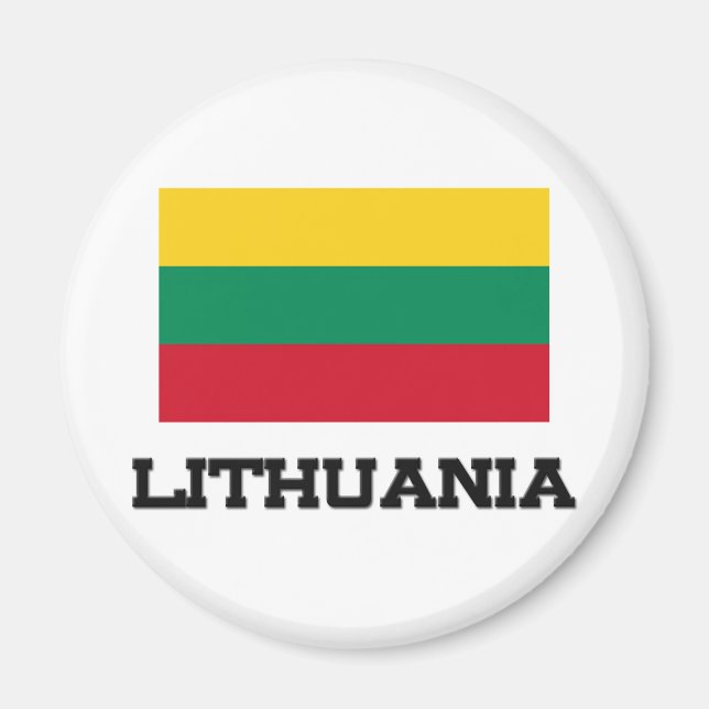 Litauen Flagga Magnet (Framsidan)