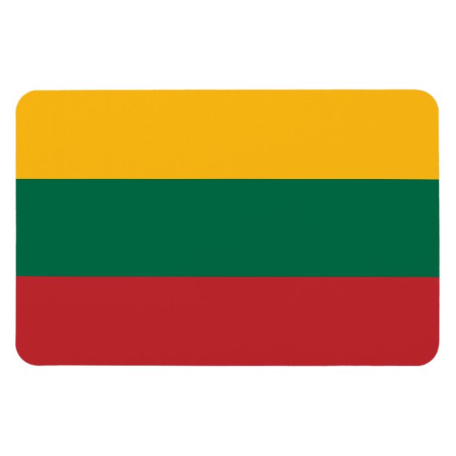 Litauen Flagga Magnet (Horisontell)
