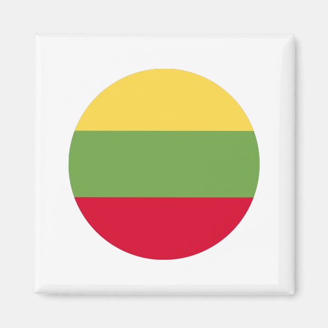Litauen Flagga Magnet (Framsidan)