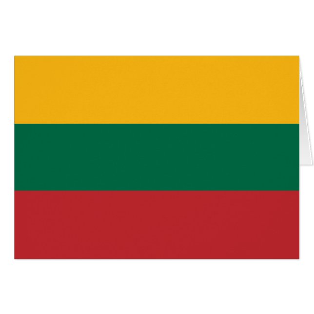 Litauen flagga OBS kort (Framsidan Horizontal)