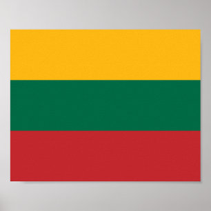 Litauen Flagga Poster