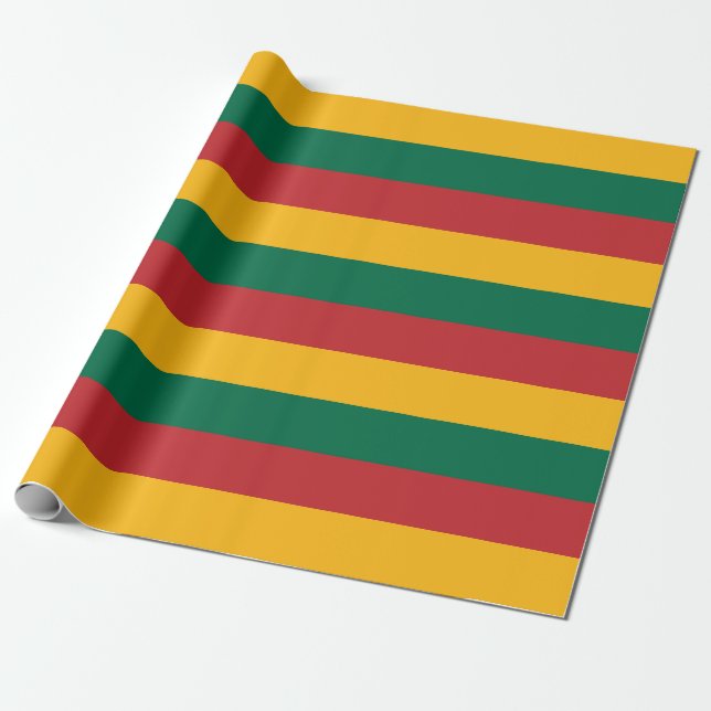 Litauen Flagga Presentpapper (Utrullad)