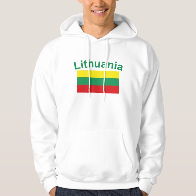 Litauen flagga sweatshirt med luva (Framsida)