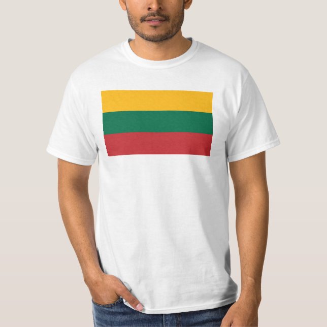 Litauen Flagga T Shirt (Framsida)
