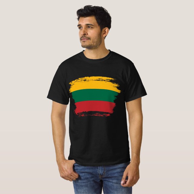 Litauen flagga t shirt (Hel framsida)