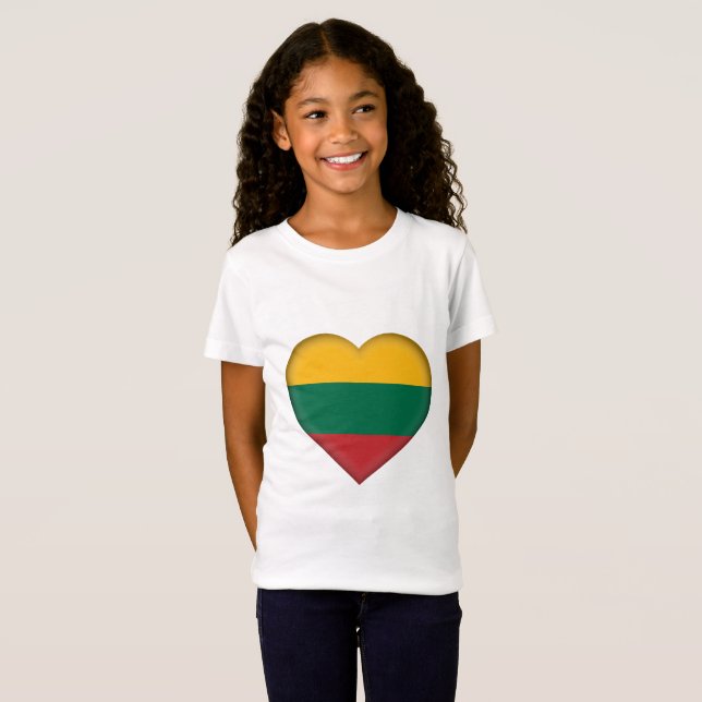 Litauen flagga tee shirt (Hel framsida)