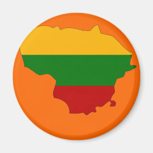 Litauen flaggakarta magnet