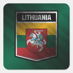 Litauen Fyrkantigt Klistermärke