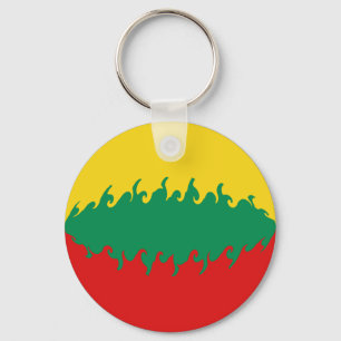 Litauen Gnarly flagga Nyckelring