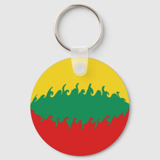 Litauen Gnarly Flagga Nyckelring