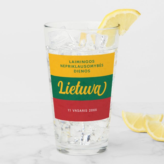 Litauen Independence day, Flagga Glaskopp (Bakside Is)