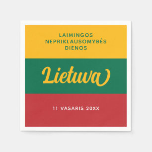 Litauen Independence day, Flagga Pappersservett