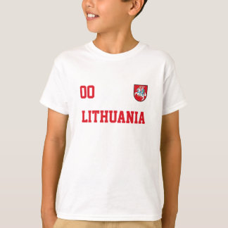 Litauen Jackar Arm-fotbolls-EM T Shirt