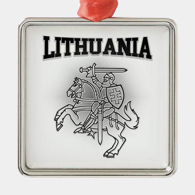 Litauen Jackar Arm Julgransprydnad Metall (Framsidan)