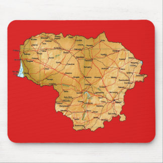 Litauen Karta Mousepad Musmatta