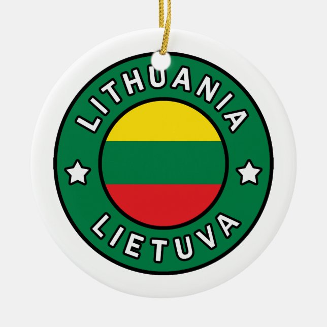 Litauen Lietuva Julgransprydnad Keramik (Framsidan)