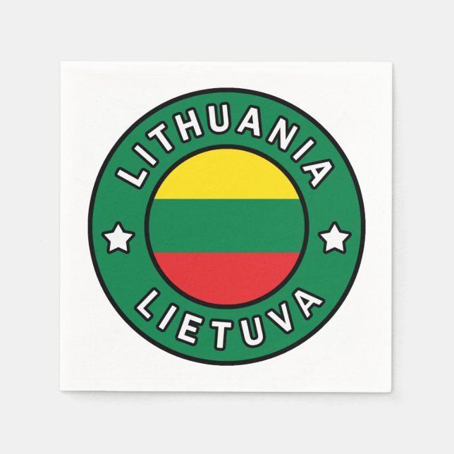 Litauen Lietuva Pappersservett (Framsidan)