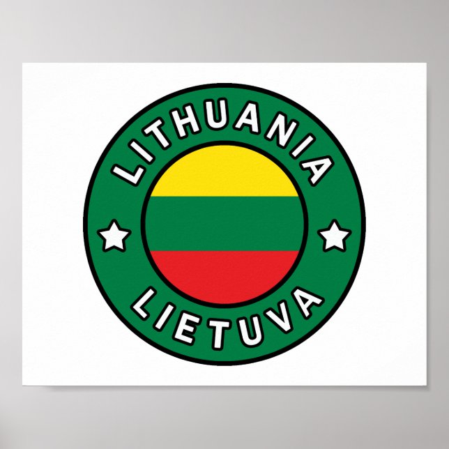 Litauen Lietuva Poster (Framsidan)
