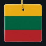 Litauen (Litauen), Flagga Julgransprydnad Keramik<br><div class="desc">Anpassade World Flagga Products ( i världen) - Lägg gärna till din egen text.</div>