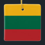 Litauen (Litauen), Flagga Julgransprydnad Keramik<br><div class="desc">Anpassade World Flagga Products ( i världen) - Lägg gärna till din egen text.</div>