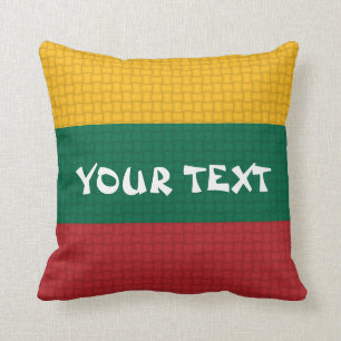 Litauen litauisk flagga: TILLFOGA TEXT Kudde