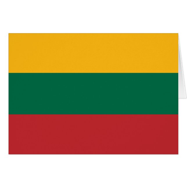 Litauen - litauisk medborgareflagga hälsningskort (Framsidan Horizontal)