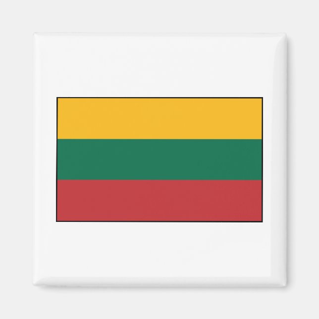 Litauen - Litauiska Flagga Magnet (Framsidan)