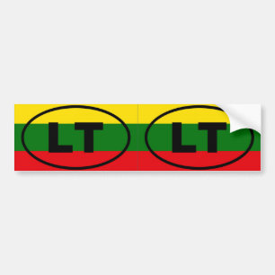 Litauen LT European oval Bildekal