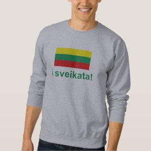 Litauen mig sveikata! (Jubel!) Lång Ärmad Tröja