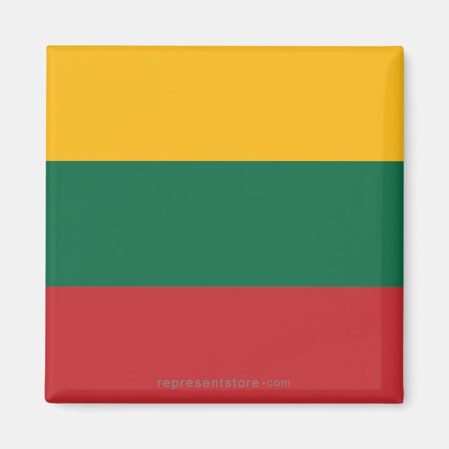 Litauen Plain Flagga Magnet (Framsidan)