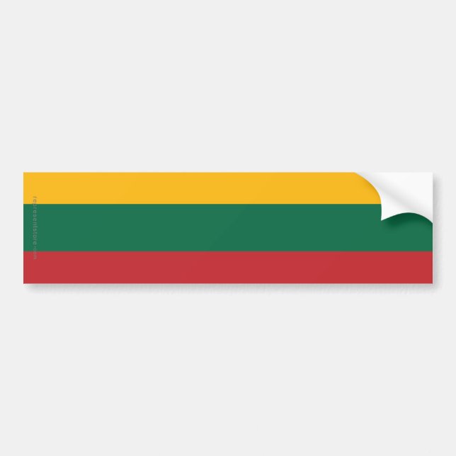 Litauen slättflagga bildekal (Framsidan)