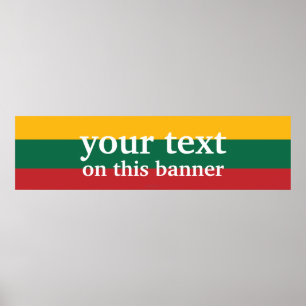 Litauen slättflagga poster